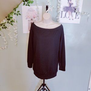 Long Sleeve Boat Neck Off Shoulder T-shirt